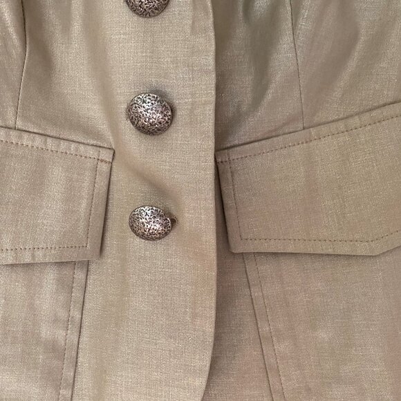 Veste beige légèrement lustrée, très chic - Picture 2 of 5